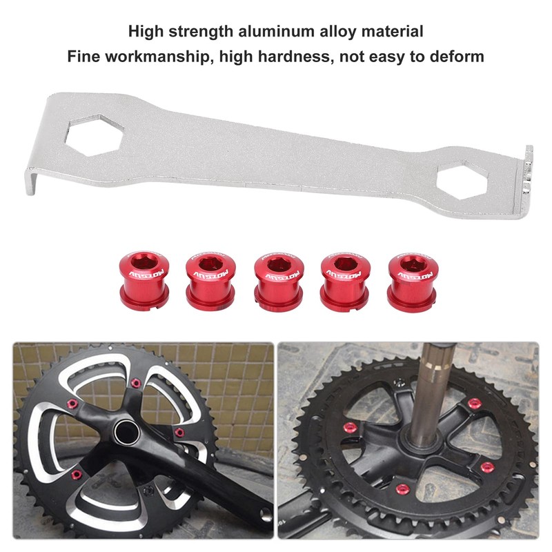 Chainring Screws & Screw Wrench Kit, Corrosion Resistant Single Chainring