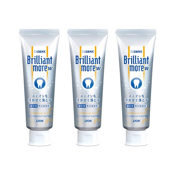 Brilliant More Whitening Double Apricot Mint 3.2 oz (90 g) 3 Bottles [Brilliant more w] Dental Exclusive Whitening
