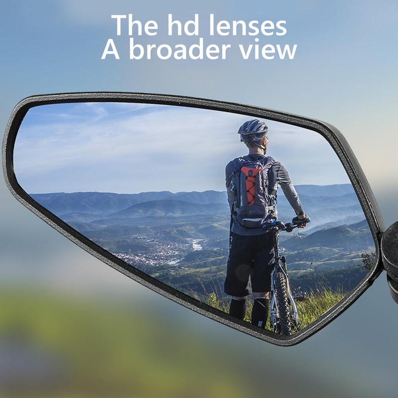 Bike Mirror Handlebar Mount Riding Rearview Mirror Adjustable Rotatable Safety
