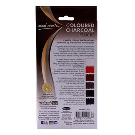 Mont Marte Charcoal Pencils - Coloured 12pc