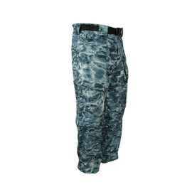 Aqua Design: Fly Fishing Mens Convertible Wading Pants Zip Off Legs Shorts: Misty Sky: Size Small