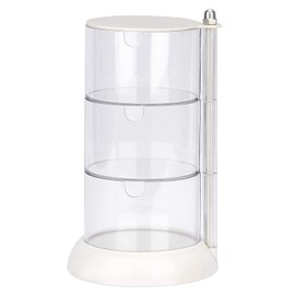 JessLab Stackable Storage, 3 Layers Acrylic Hair Accessory Organiser Container Jewellery Trays Makeup Organiser Storage for Bathroom Vanity Countertop