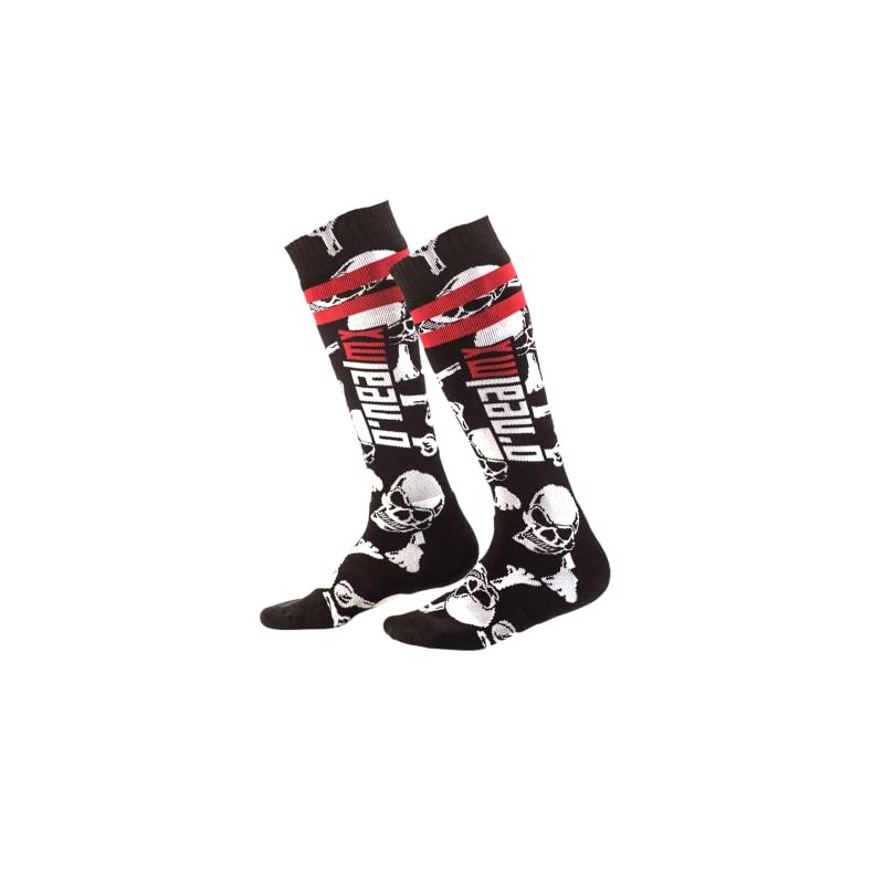 O'Neal Pro Sox Medias para hombre (negro, talla única), crossbones,
