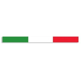 Italy Flag Colors Thin Stripe Sticker (car Decal Racing Race Italia Italian Green red White (.6 x 9 inch)