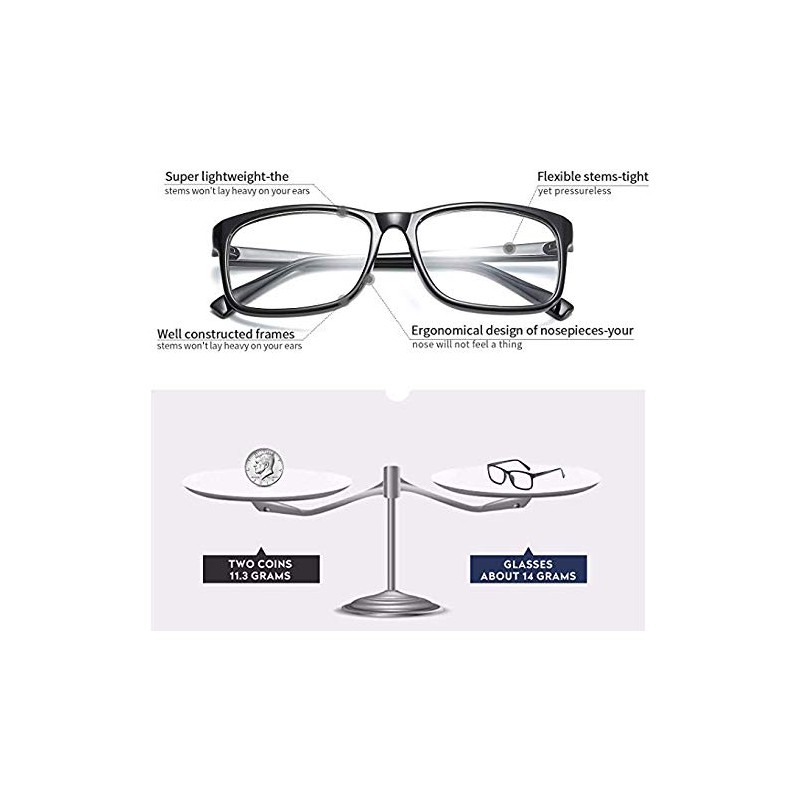 Boolavard Blue Light Blocking Glasses Square Nerd Glasses Frame Anti