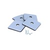 GLEITGUT 4 x Teflon gliders for screwing in square shape