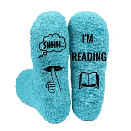 PartyGalore Reading Socks with Gift Box, Book Lover Gifts for Women, Bookish Gifts, Funny Reading Accessories Gifts for Teacher, Students