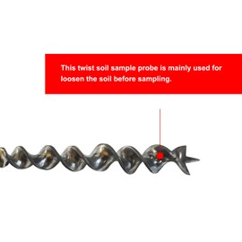 LGXEnzhuo Twist Type Soil Sample Prob Stainless Steel Soil Boring Drill T Handle Soil Test Tool with Sample Ejector for Soil Sampling 1.7inch Diameter