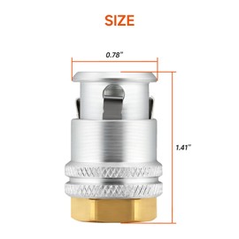 Roastove Air Chuck for Tires,Lock on Air Chuck 1/4" FNPT Locking Tire Inflator Chuck Quick Connector Heavy Duty Brass Tire Chuck Closed Flow for Tire Inflator Gauge and Air Compressor (2 Pack)