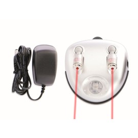 Maxsa 37312 Park Right Dual Laser Parking Guide for Garage with Adjustable 360-Degree Lasers, Motion Activated, AC Adapter and Battery Backup, Universal Car and SUV Parking Guide, Silver