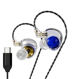 ND Planet IEM Earphones: 12mm Dual Magnetic Drivers, HiFi Gaming Earbuds with Detachable 2-Pin Cable, Noise Isolating in-Ear Monitors for Musician Audiophile