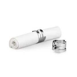Alessi Barkring BM17S2 - Set of Two Design Napkin Holders with Nature Inspired Decoration, in 18/10 Stainless Steel