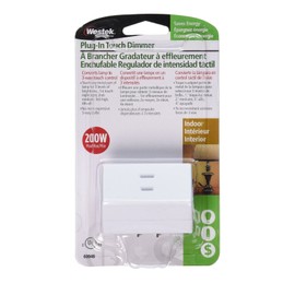 Westek Touch Lamp Control Dimmer Switch – Small Plug-In Device Converts Lights to Touch Lamp, 3 Way Switch – No Wiring, Easy to Install, Ideal for Floor, Bedside and Hard to Reach Lamps at Home, White, 6004B