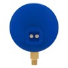 MEASUREMAN Refrigeration Pressure Gauge, 3-1/8” Blue Dial, 30inHg-250psi, 250-500psi Retarded