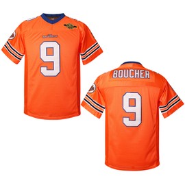 MESOSPERO Youth Bobby Boucher Jersey 9 The Waterboy Sandler 50th Anniversary Movie Football Jersey Orange (Small,Youth-9 Orange)