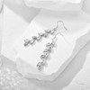 GAOKOXI Silver Crystal Drop Earrings Cubic Zirconia Wedding Earrings for