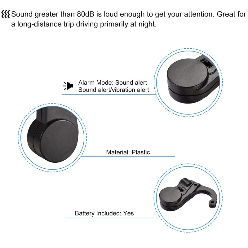 MECCANIXITY Driving Doze Reminder Anti Sleep Alarm 80dB J Shaped