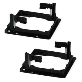 iMBAPrice Dual Gang (2-Gang) Low Voltage Mounting Bracket - Black (Pack of 2)