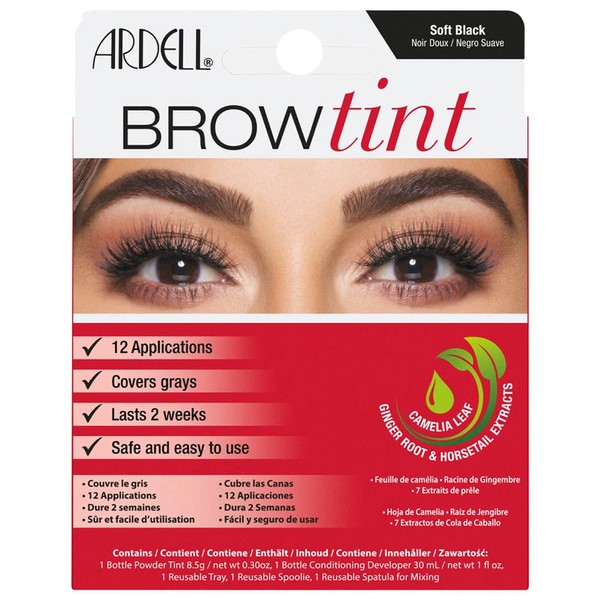 Ardell Ardell Brow Tint Soft Black, Longer-lasting Semi-permanent Brow Dye,
