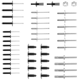10L0L Golf Cart Ezgo Rivet Kit 44 Pcs Complete Body Metal Rivet Set for EZGO TXT Gas & Electric Vehicles 1994-up
