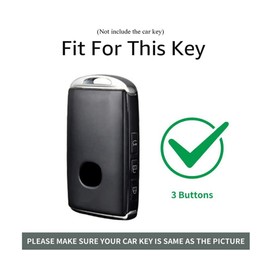 ontto Leather Key Fob Cover Keyring for Mazda 3 Alexa CX30 CX5 CX8 CX9 CX4 2019 2020 Keyring Accessories Key Case Key Holder Key Shell Protector 3 Buttons Blue