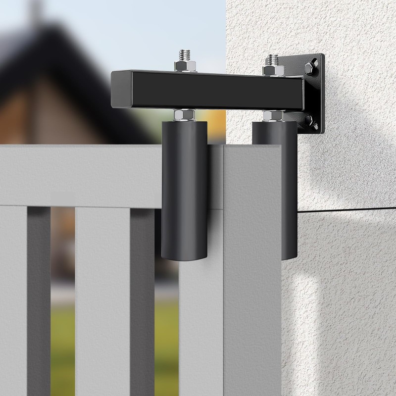 LAJIAOZ 6" Slide Gate Guide Roller with Black Steel Bracket