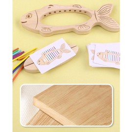 MagiDeal Wooden Fishbone Matching Toy,Fine Motor Early Education Toy Developmental Matching Game Sensory for Kids 3+Years Party Favor