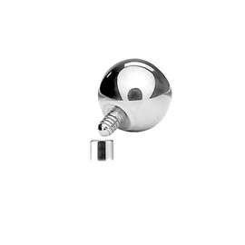 FIFTH CUE 14G Solid G23 Implant Grade Titanium INTERNALLY THREADED Double Jeweled Naval Belly Ring, VERY SMALL, Metal, cubic-zirconia