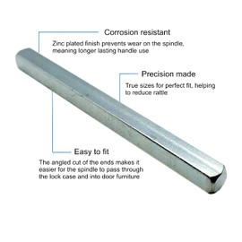 EAI Door Spindle Bar for Door Handles and Knobs | 1 Piece | 8 x 200mm
