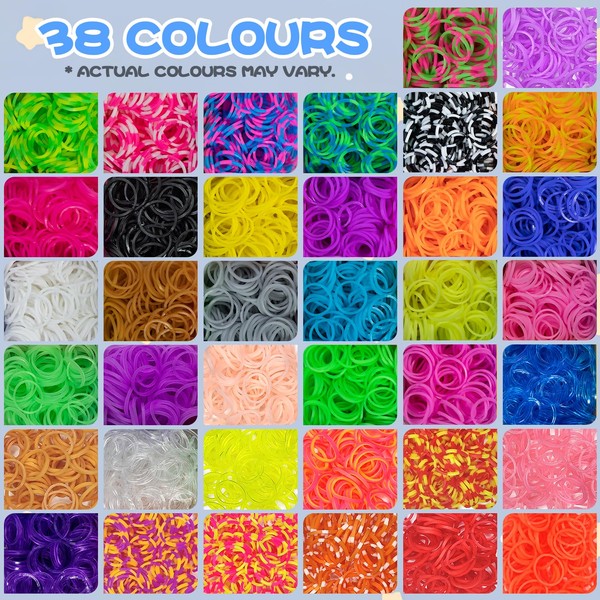 Uolifrem Uolifrem 2500+ Loom Bänder Set für Kinder, 38 Farben