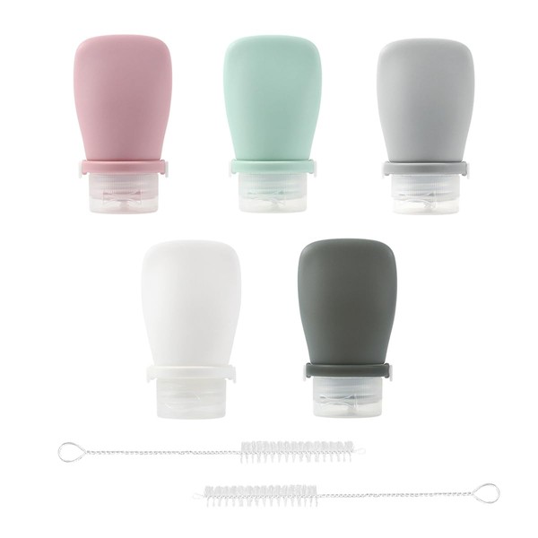 aoozleny 5Pcs Squeeze Salad Dressing Bottles, Mini Travel Sauce Condiment