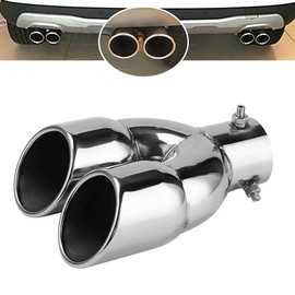Exhaust Pipe Trim Car Dual Exhaust Tail Pipes Stainless Steel Muffler Tips Exhaust Trim 63-76-220