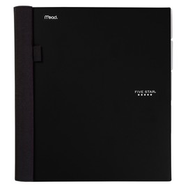 Five Star Advance Notebook, 5-Subject, 200-Count, College Ruled, Black (72321)