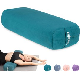 Yes4All Triple-Layer Sponge Yoga Bolster Pillow for Restorative Yoga & Meditation - Versatile Support Pillow, Balance & Poses Modification