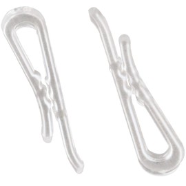 DZS Elec 500pcs 38mm U Shape Transparent Plastic Alligator Clips Shirt Clips for Shirts, Ties, Pants and Dress