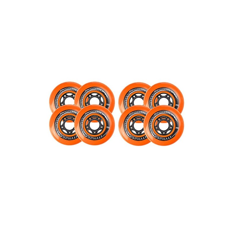 Labeda Asphalt Orange Inline Skate Wheels - 72mm