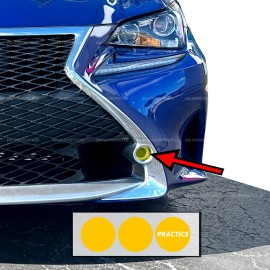 Deliciousticker Yellow Fog Light Tint Overlay Decal Vinyl For 15-2018 Lexus RC 200t RC350 RC300
