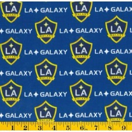 LA Los Angeles Galaxy MLS Soccer Futbol Sports Cotton Fabric Sold BTY 60" WIDE