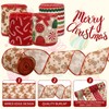 JarThenaAMCS Christmas Wired Edge Ribbons Gingerbread Man Candy Cane Ribbons
