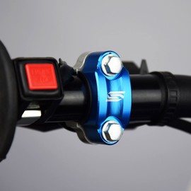 SCAR Rotating Bar Clamp Brake Clutch compatible with HUSQVARNA YAMAHA KAWASAKI KTM HONDA SX SXF EXC EXCF XC XCW XCF XCFW TC TE FE FC YZ YZF RMZ KX KXF CR CRF - Blue
