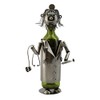 WINE BODIES Lady Doctor Metal Wine Bottle Holder, Charcoal
