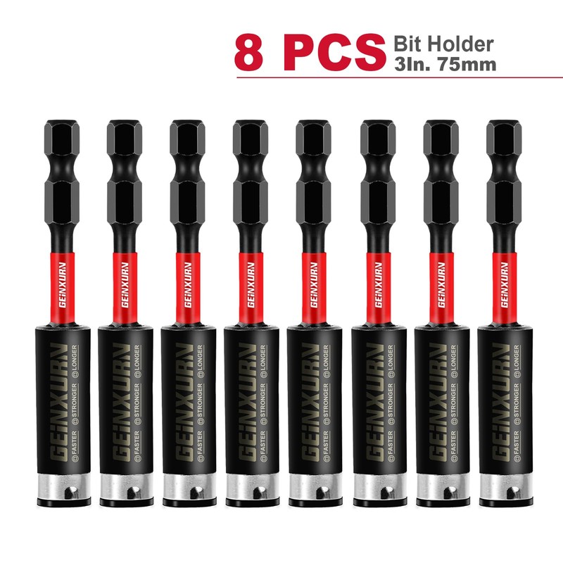 Geinxurn 3Inches Impact Magnetic Screwdriver Bit Holders, 8PACK Extension Socket