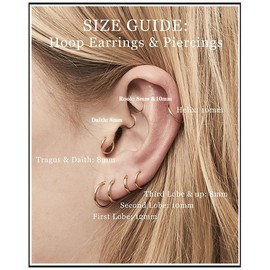 Unisex Dainty Small 14k Gold Hoop Earrings, 16G Surgical Steel Tiny Endless Hinged Hoops in Gold Plated for Earlobe and Cartilage (Gold 12mm)