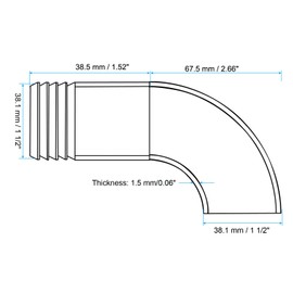 PATIKIL 1 1/2in Sanitary Hose Barb Fitting, 90 Degree Elbow Hose Barb Pipe Fitting Single End Hose Barbed 304 Stainless Steel for Brewery Winery Food Processing Equipment