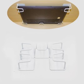 Orisell Under Desk Laptop Mount for Macbooks, Surface, Routers, Modems, Cable Box, Network Switch… (White-5 Pack)