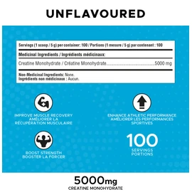 Revolution Nutrition Creatine Monohydrate 500g, Pure unflavoured, Increases Muscle Performance, Boosts Energy and Supports Recovery, 100 Servings