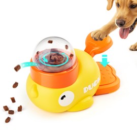 Potaroma Dog Puzzle Toy, Interactive Duck-Shaped Dog Puppy Food Slow Feeder Treat Dispenser Pup Enrichment Toy for Smart Puppies IQ Training and Cognitive Stimulation 8.2 Inches