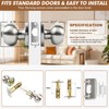 RAZCC Privacy Door Knobs, 3 Pack Satin Nickel Door Knobs