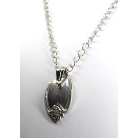 Recycled Silverware jewelry pendant created from actual vintage silver-plate spoons and forks handcrafted necklace SWP7