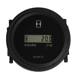 Yooreal Digital Hour Meter,DC4.5V to 90V,Resettable Total Hours,Data Storage for Lawn Mower Tractor Generator Golf cart ZTR/Riding Lawn Mower Land Trimmer UTV Brush Cutter Tractor etc (DC 4.5V 90V)